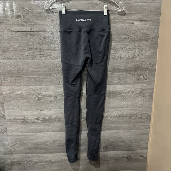 Alphalete Activewear Leggings Womens Small Gray High Rise Compression Gym - Picture 4 of 6